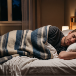 A man sleeping peacefully in bed